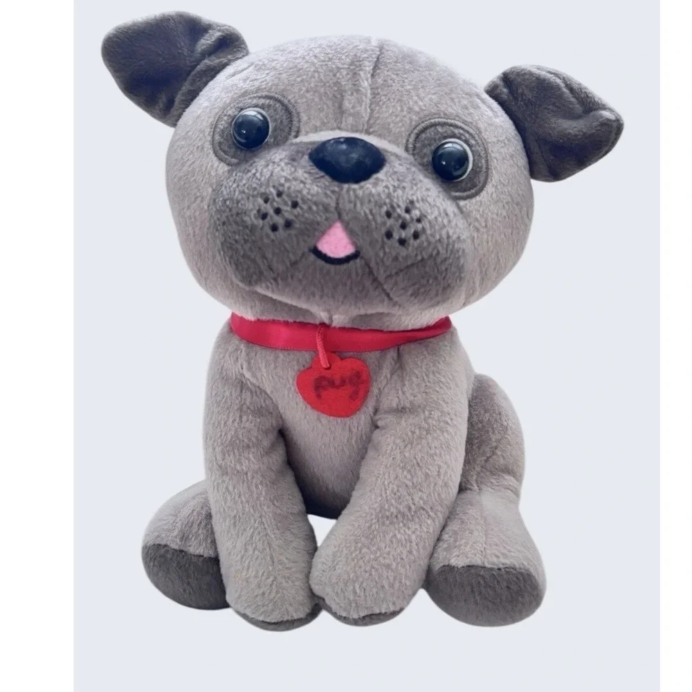 Pug Bulldog Boxer Hallmark brown /gray heart puppy Personality Dog Curly Tail